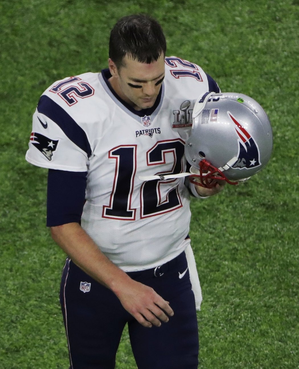 Tom Brady dokázal získat s Patrioty v prvním poločase Super Bowlu jen tři body