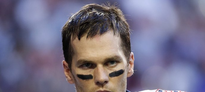 Quarterback New England Patriots Tom Brady před letošním Superbowlem