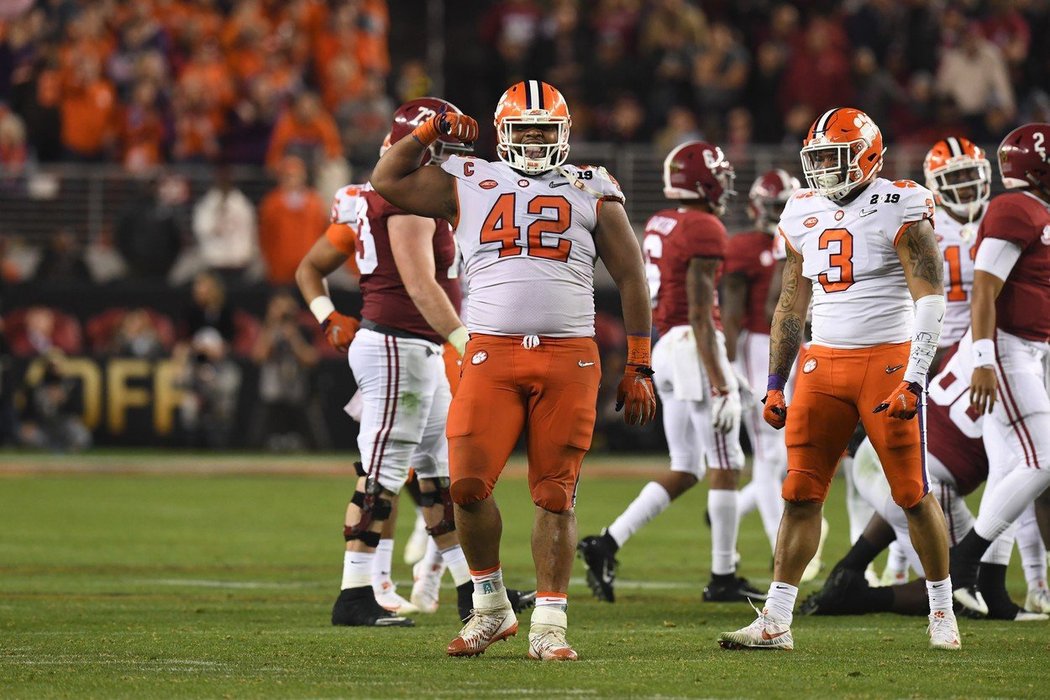 Defenzivní tackle Christian Wilkins patřil mezi hlavní opory Clemsonu Tigers při vítězném tažení v univerzitní soutěži NCAA