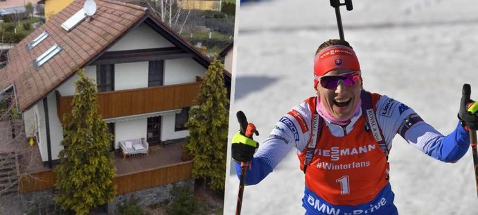 Biatlonistka Anastasia Kuzminová má odlišné bydlení od většiny sportovních hvězd