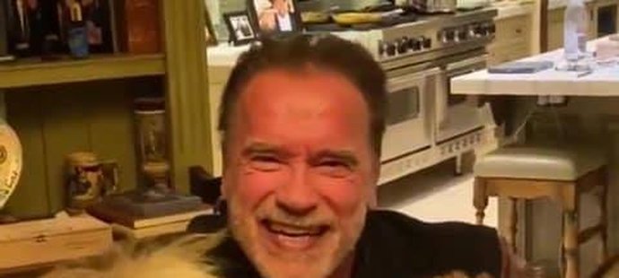 Arnold Schwarzenegger s poníkem jménem Whiskey a oslíkem Lulu.