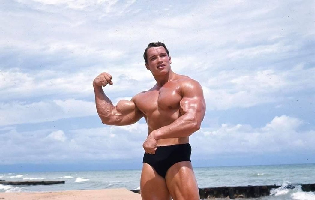 Arnold Schwarzenegger v době, kdy slavil úspěch jako kulturista