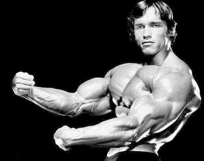 Arnold Schwarzenegger v dobách, kdy se věnoval kulturistice