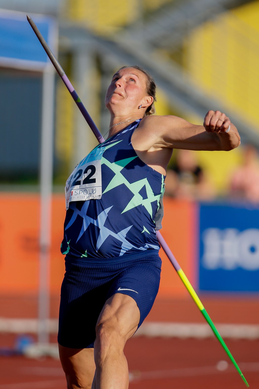 Oštěpařka Barbora Špotáková během mítinku v Plzni