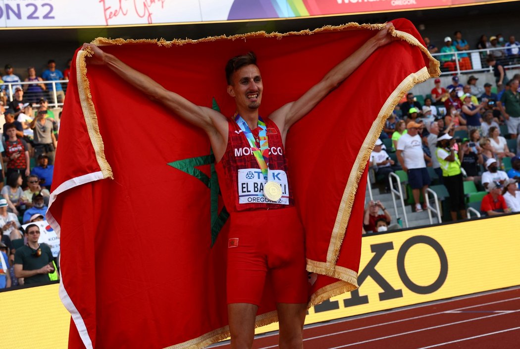 Zlato v běhu na 3000 metrů překážek slavil Maročan Soufiane El Bakkali