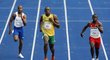 Usain Bolt v akci na 200 metrů