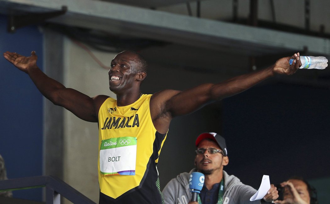 Jamajský sprinter Usain Bolt během tréninků na olympiádě v Riu, kde chce obhájit hned tři zlaté medaile