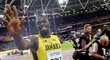 Usain Bolt si ve svém posledním individuálním závodě doběhl pro třetí místo