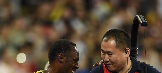 Usain Bolt a čínský novinář vzali vše s humorem