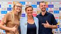 Výškařka Michaela Hrubá, oštěpařka Barbora Špotáková, atlet Jan Štefela