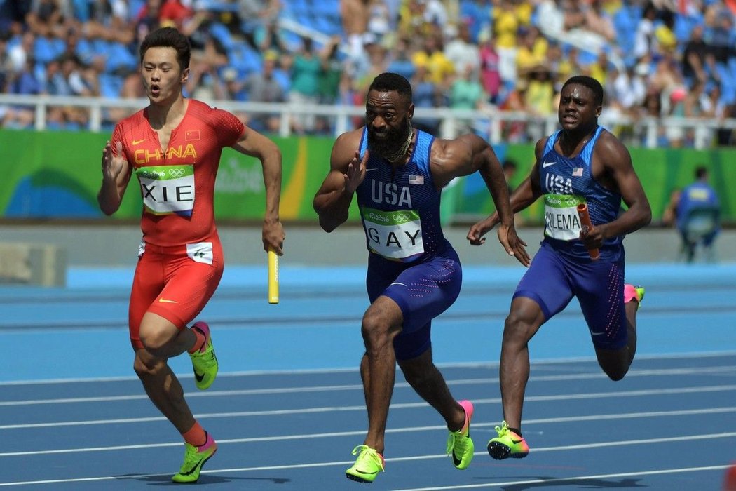 Christian Coleman startoval na OH v Riu jako člen americké sprinterské štafety.