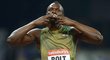 Jamajský rychlík Usain Bolt nebyl spokojen se startem do závodu Diamantové ligy v Londýně, po doběhu do cíle ale slavil