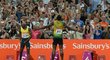 Jamajský rychlík Usain Bolt nebyl spokojen se startem do závodu Diamantové ligy v Londýně