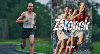 Plakát pro film Zátopek. Zachytil běžce v závěru „závodu století“