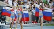 Ruské atletky se radují ze zlata ve štafetě na 4x400 metrů