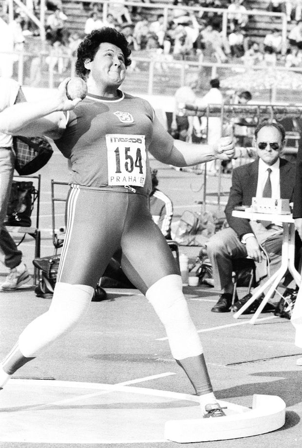 Helena Fibingerová na pražském mistrovství Evropy v roce 1987 Helena Fibingerová na pražském mistrovství Evropy v roce 1987