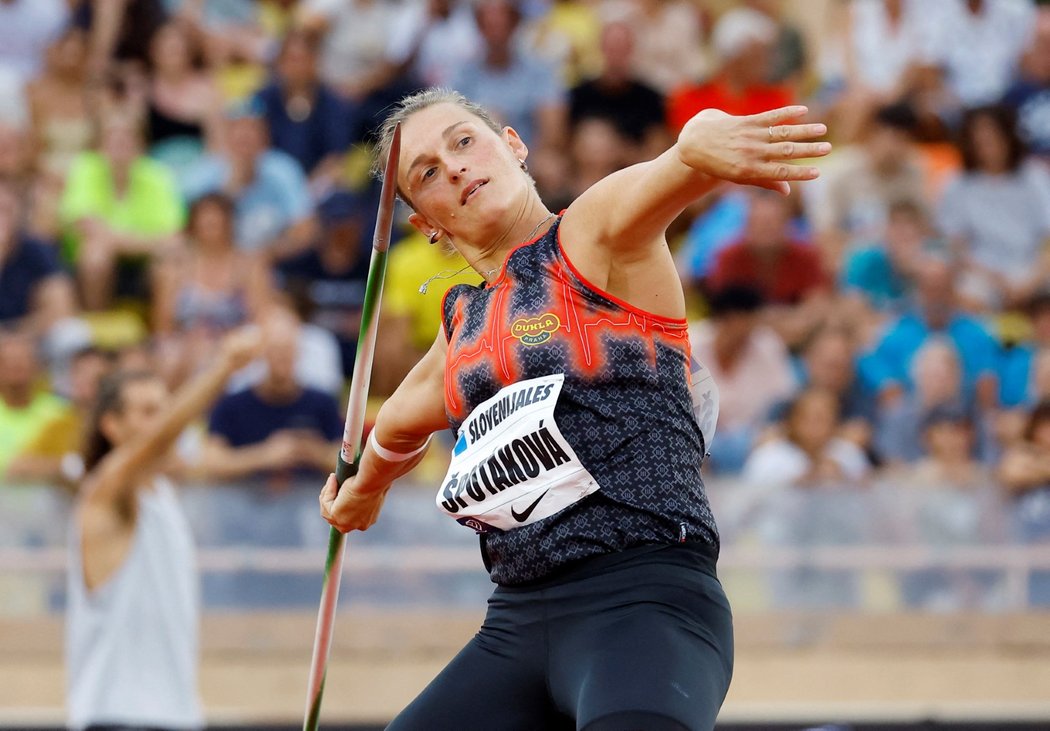 Česká oštěpařka Barbora Špotáková během mítinku Diamantové ligy v Monaku