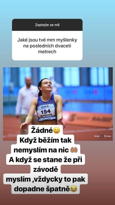 O instagramový účet deníku Sport se na jeden den starala česká atletka Nikola Bendová.