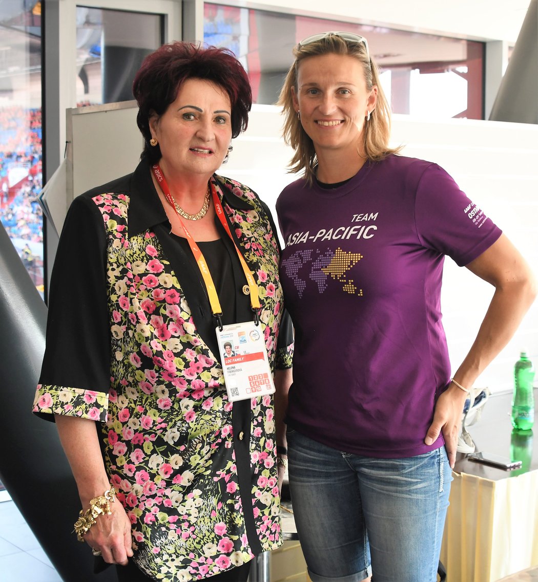 Helena Fibingerová a Barbora Špotáková na Kontinentálním poháru v Ostravě 2018