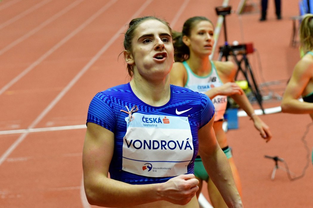 Lada Vondrová v cíli Czech Indoor Gala