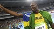 Jamajský sprinter Usain Bolt po suverénní výhře na dvousetmetrové trati v Riu