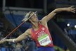 Česká oštěpařka Barbora Špotáková během olympijského závodu v Riu
