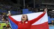 Česká oštěpařka Barbora Špotáková slaví zisk bronzové medaile na olympiádě v Riu