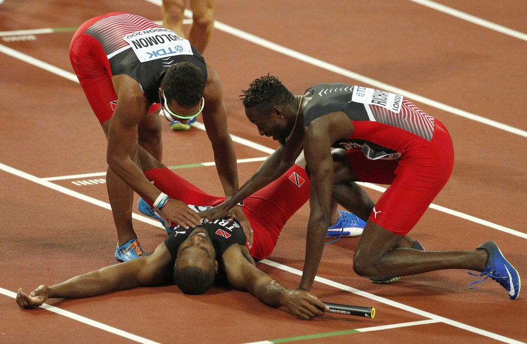 Poslední zlato na atletickém mistrovství světa získala štafeta čtvrtkařů Trinidadu a Tobaga. Američané po šesti výhrách v řadě mají jen stříbro.