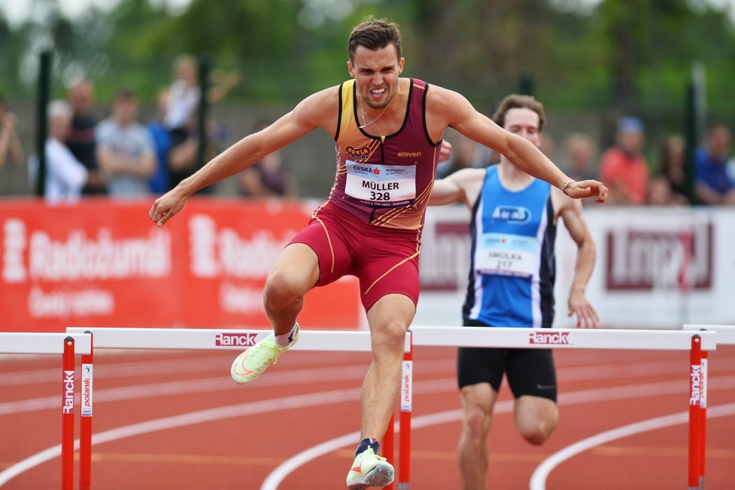 Vít Müller v běhu na 400 m překážek na MČR v Hodoníně