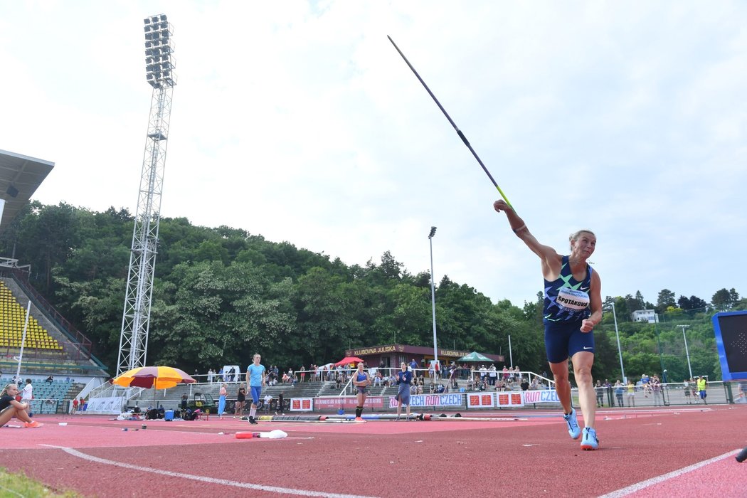 Barbora Špotáková na Memoriálu Josefa Odložila na pražské Julisce