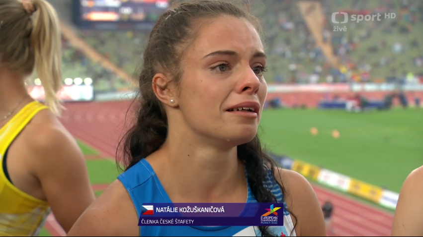 Natálie Kožuškaničová po nepovedené štafetě neudržela při rozhovoru emoce