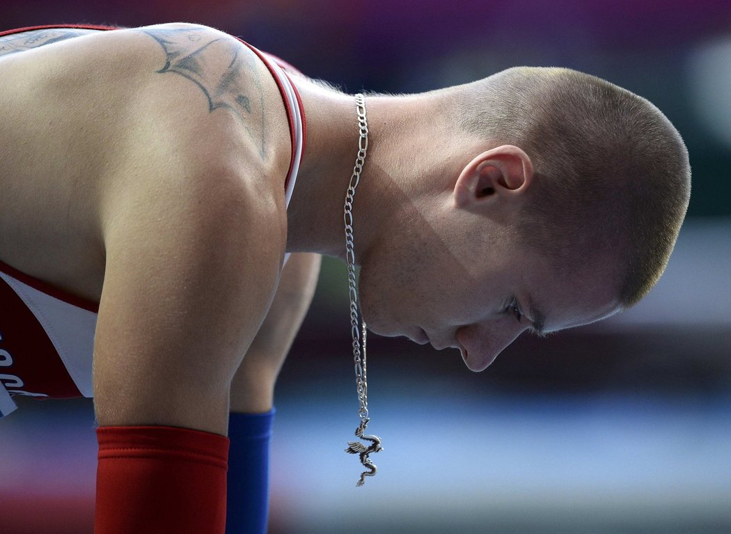 Pavel Maslák se připravuje na start semifinále čtyřstovky, ze kterého se probil do finále