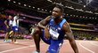 Americký běžec Justin Gatlin předčil na mistrovství světa v Londýně Usaina Bolta