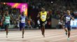 V posledním běhu Usaina Bolta na 100 metrů ho předčili dva Američané Coleman a Gatlin