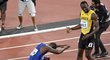 Vítěz běhu na 100 metrů vzdává hold králi běžců Usainu Boltovi