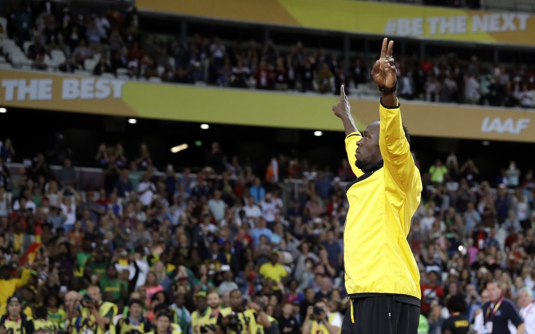 Usain Bolt se loučil s fanoušky na závěr MS v Londýně