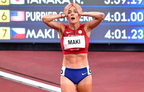 Kristiina Mäki nemohla uvěřit v cíli, že právě zaběhla nový český rekord v běhu na 1 500 metrů
