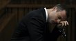 Oscar Pistorius při soudním procesu v Johanesburgu