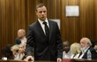 Oscar Pistorius přichází do soudní síně, kde by si měl vyslechnout rozsudek za zabití své přítelkyně