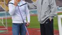 Barbora Špotáková s Janem Železným při tréninku na pražské Julisce