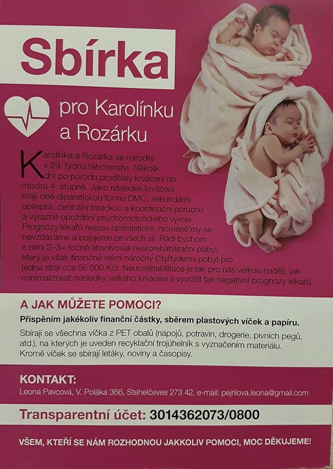 Atletka Denisa Rosolová pomáhá sbírat peníze pro hendikepovaná dvojčátka.