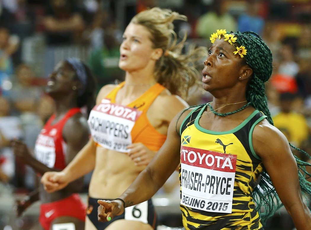 Nizozemka Dafne Schippersová byla ve sprintu na 100 metrů druhá, nestačila jen na suverénku z Jamajky