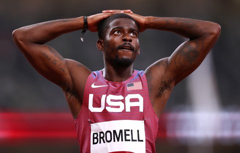 Největší favorit Trayvon Bromell z USA se nedostal do finále sprintu na 100 metrů