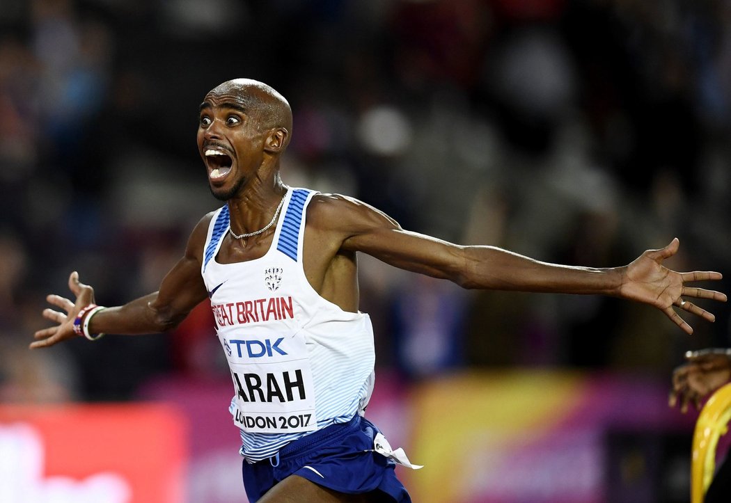 První zlato na atletickém MS v Londýně získal v běhu na 10 km Brit Mo Farah