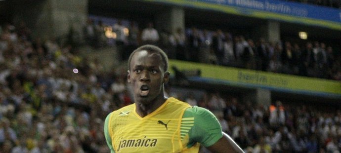 Usain Bolt na dvoustovce.
