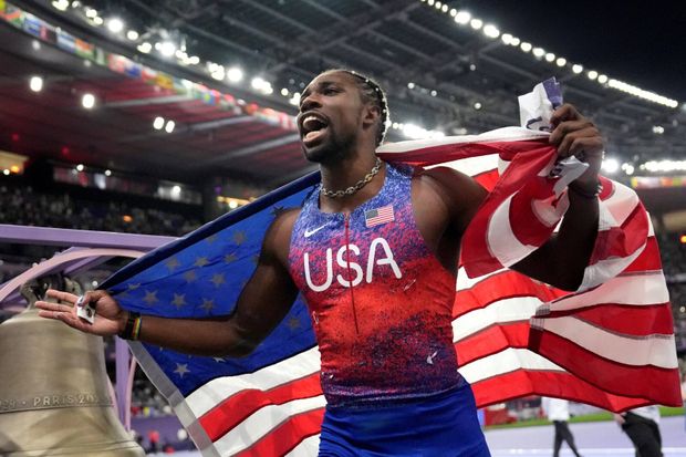 Běh na 100 metrů v Paříži vyhrál Noah Lyles z USA v osobním rekordu 9,79 Běh na 100 metrů v Paříži vyhrál Noah Lyles z USA v osobním rekordu 9,79