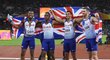 Vítězný tým běhu 4x100m z Velké Británie