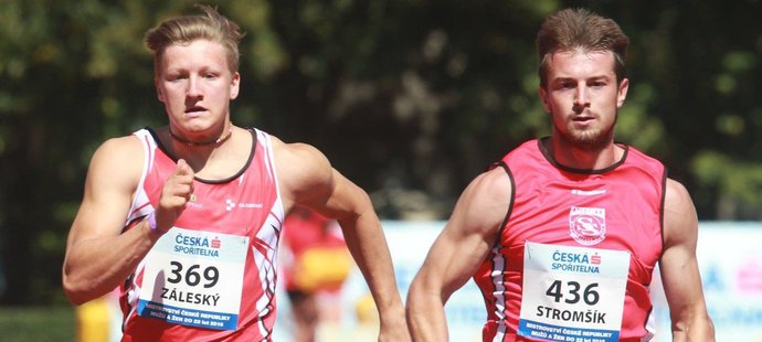 Sprinter Zdeněk Stromšík (vpravo)