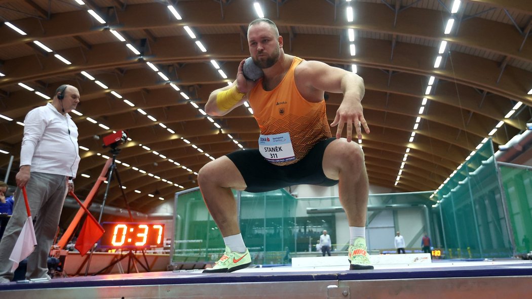 Tomáš Staněk na halovém mistrovství republiky v Ostravě