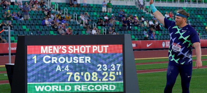 Americký koulař Ryan Crouser překonal letitý světový rekord